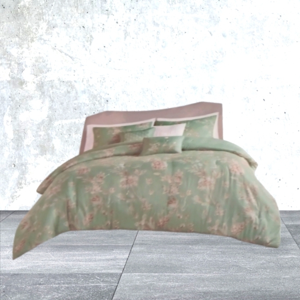 Hyde Park King Size Green Olive Bed Sham - Picture 1 of 3